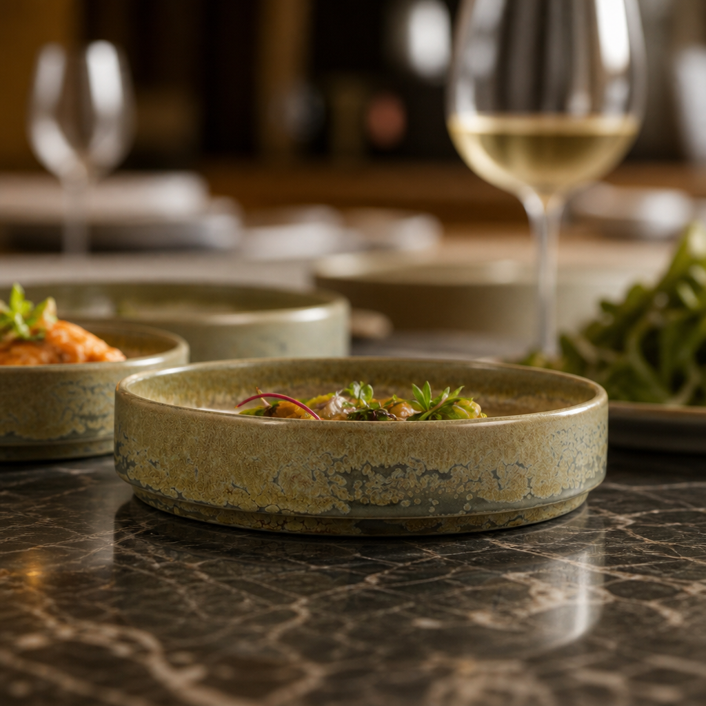 Round Stacking Trays 135mm Vitrified Ceramic for Versatile Dining (Pack of 12)