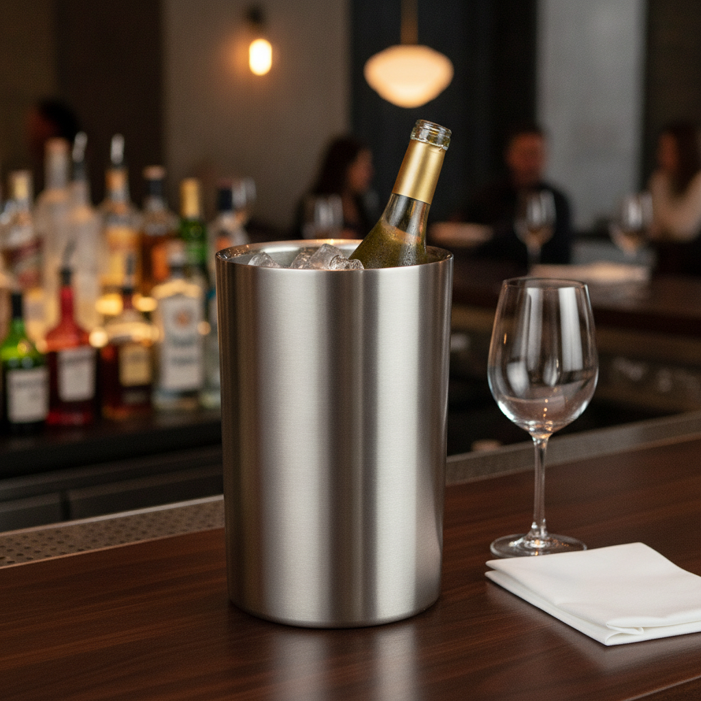 Stainless Steel Wine Cooler 204mm for Smaller Venues