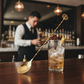 Stainless Steel Gold Plated Cocktail Spoon 280mm for Mixing Drinks