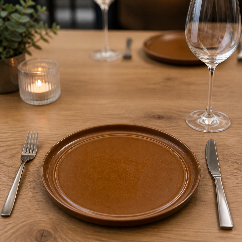Hand-Crafted Fire Plates 260mm Porcelain for Dining Experiences (Pack of 12)