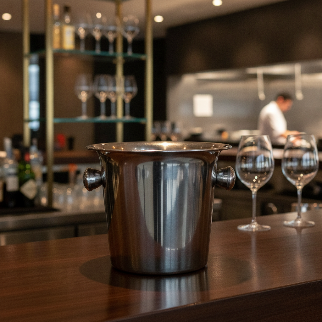 Stainless Steel Mini Fluted Ice Bucket 1.061L for Hospitality