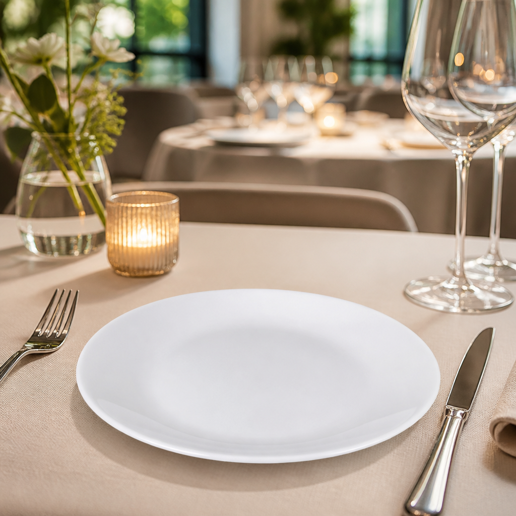 Dessert Plates 180mm Glass for Elegant Dining (Pack of 12)