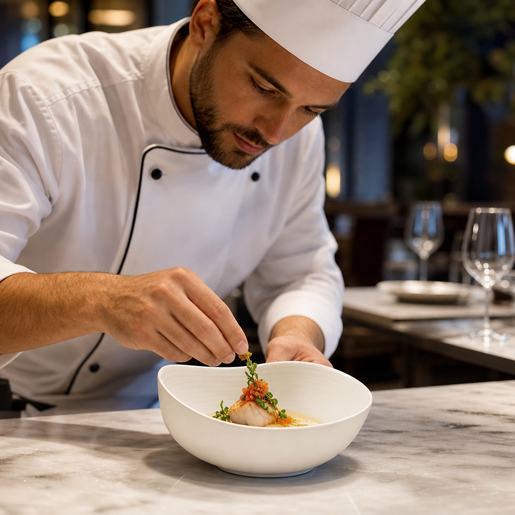 Alumina Tall Bowls 125mm Vitrified Ceramic for Fine Dining (Pack of 12)