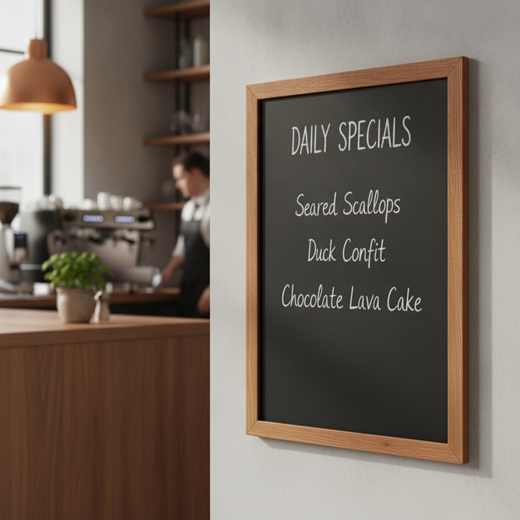 Wooden Framed Blackboard 636x486mm for Restaurants & Pubs