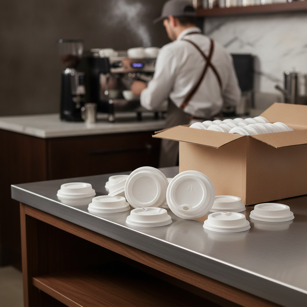 CPLA Hot Cup Lids for Safe Beverage Service (Pack of 1000)