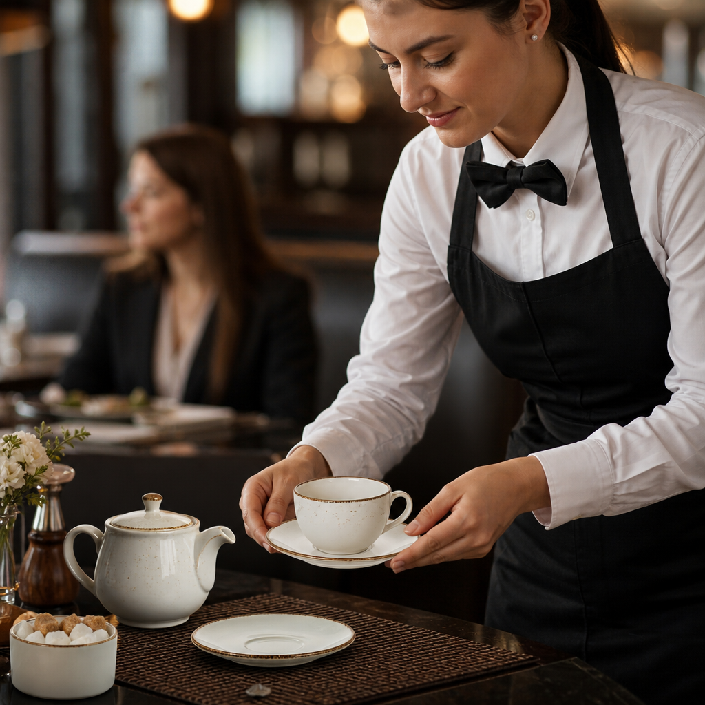 Saucers 125mm Brown Porcelain for Tea Service (Pack of 36)