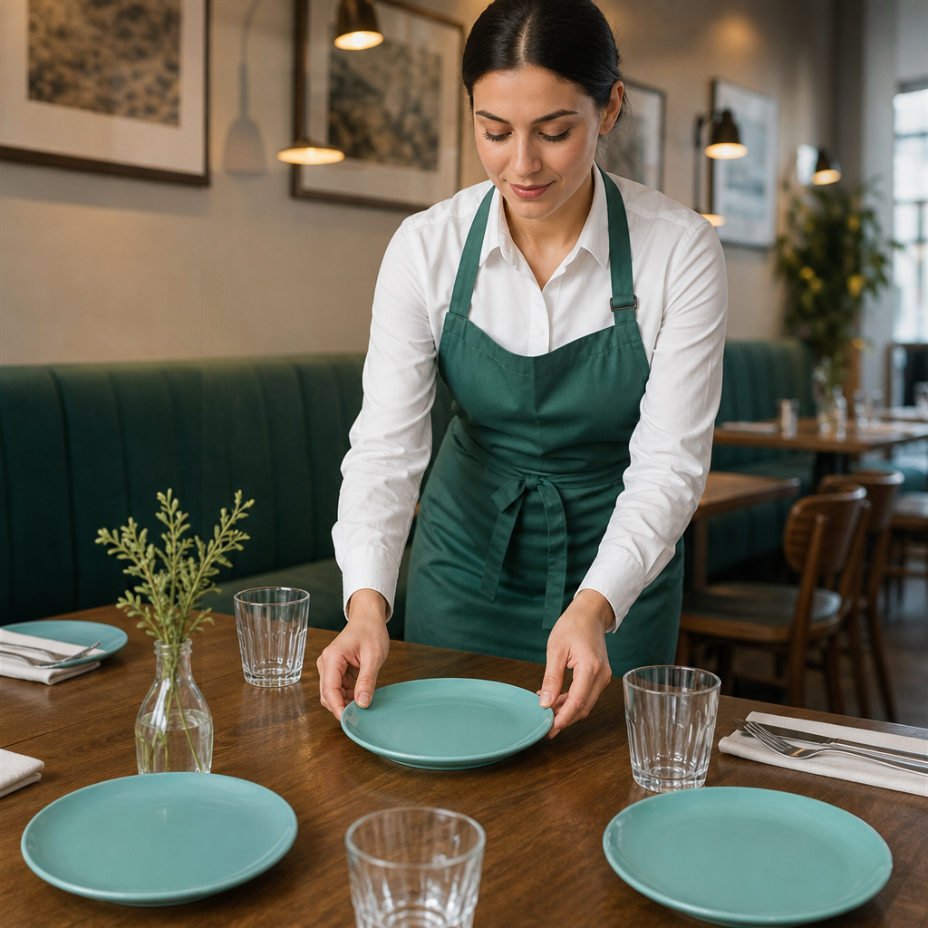 Coupe Plates 205mm Aqua Stoneware for Dining (Pack of 12)