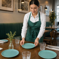 Coupe Plates 205mm Aqua Stoneware for Dining (Pack of 12)