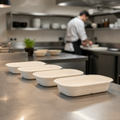 Bagasse Oval Takeaway Containers 850ml for Food Delivery (Pack of 100)