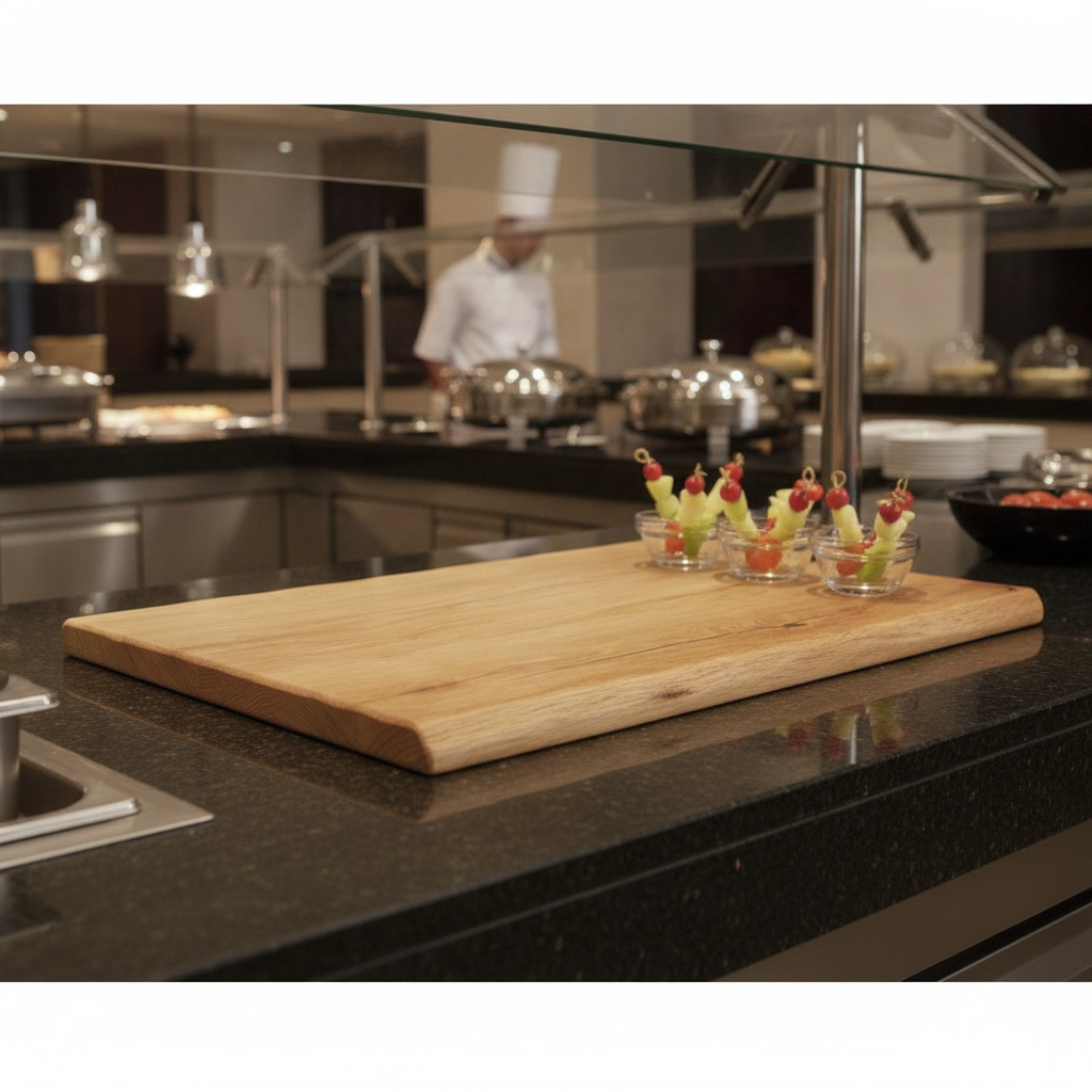 Oak Melamine Tray GN 2/4 for Buffet Displays