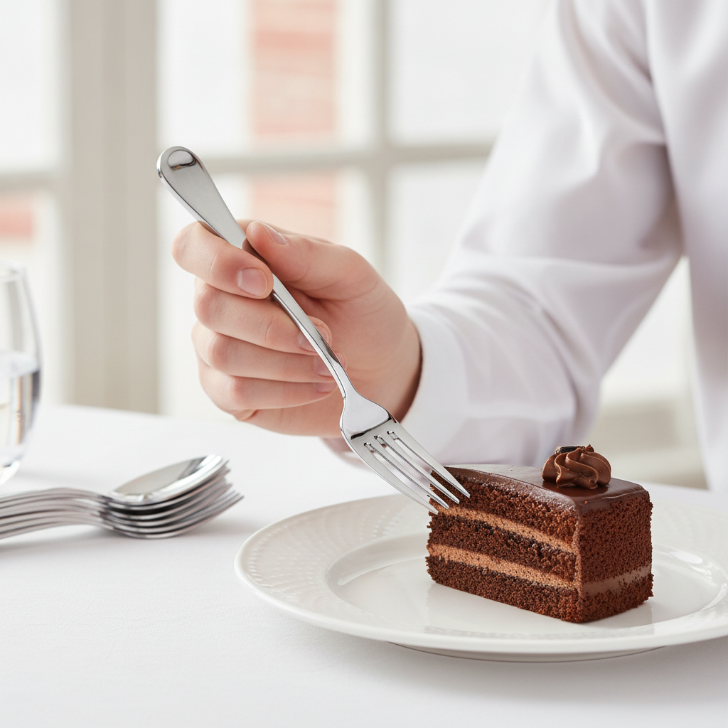 Stainless Steel Cake Forks for Dining & Events (Pack of 12)