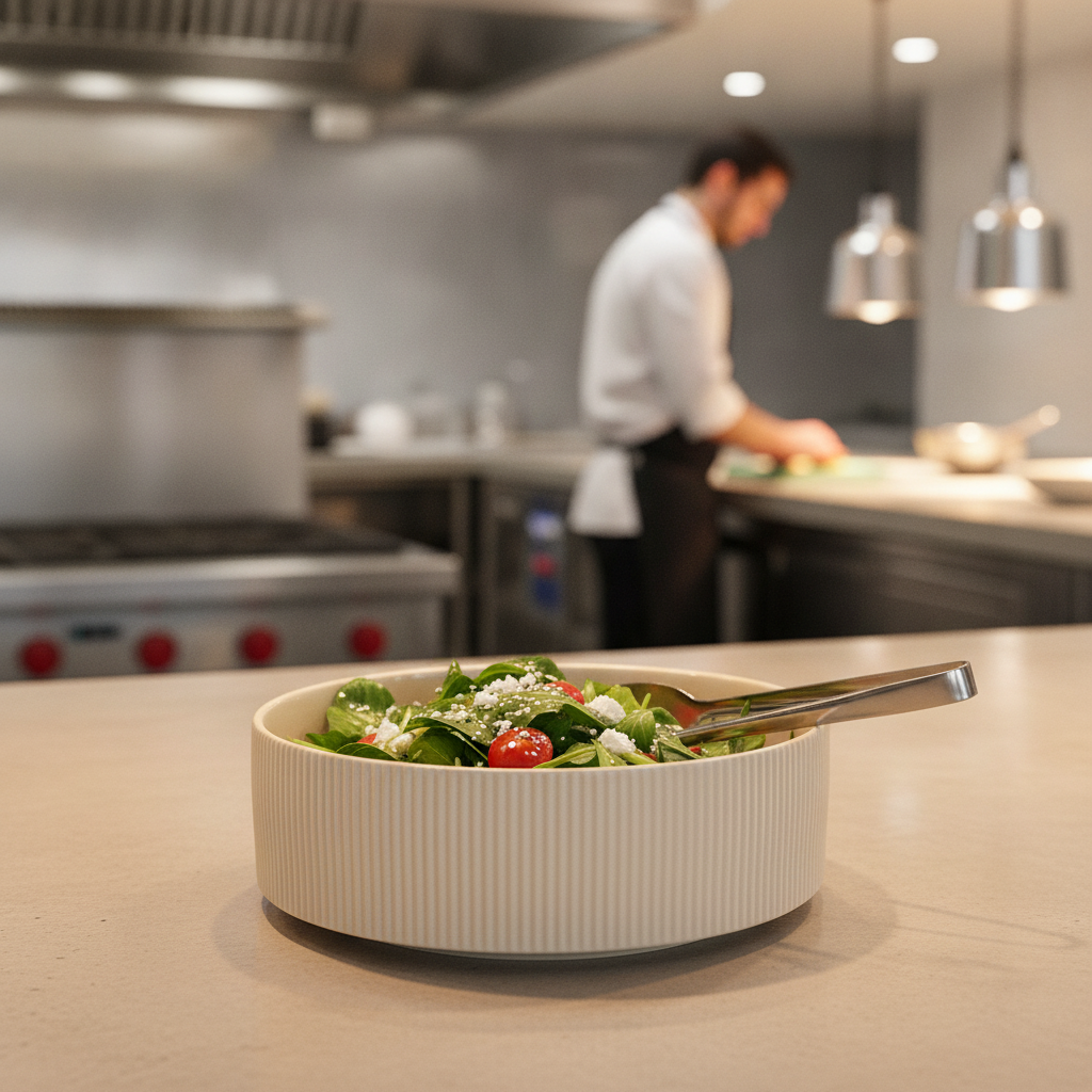 Porcelain Bowl 2.5L in Sand for Serving Dishes