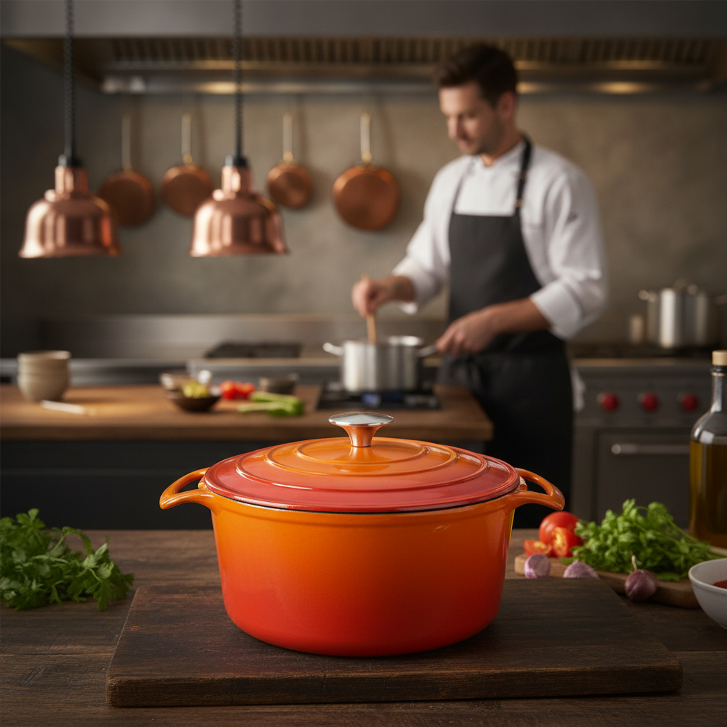Cast Iron Round Casserole Dish 4L for Family Meals