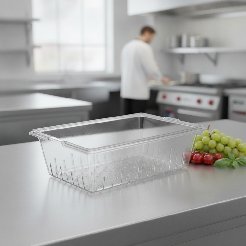 Polycarbonate Colander Pan 20cm for Food Preparation