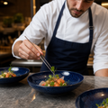 Vesuvius Coupe Bowls in Deep Blue, 215mm for Dining Experiences - Pack of 12