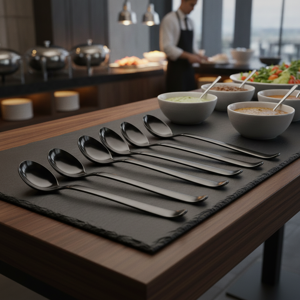 18/10 Stainless Steel Buffet Dressing Spoon for Serving (Pack of 6)