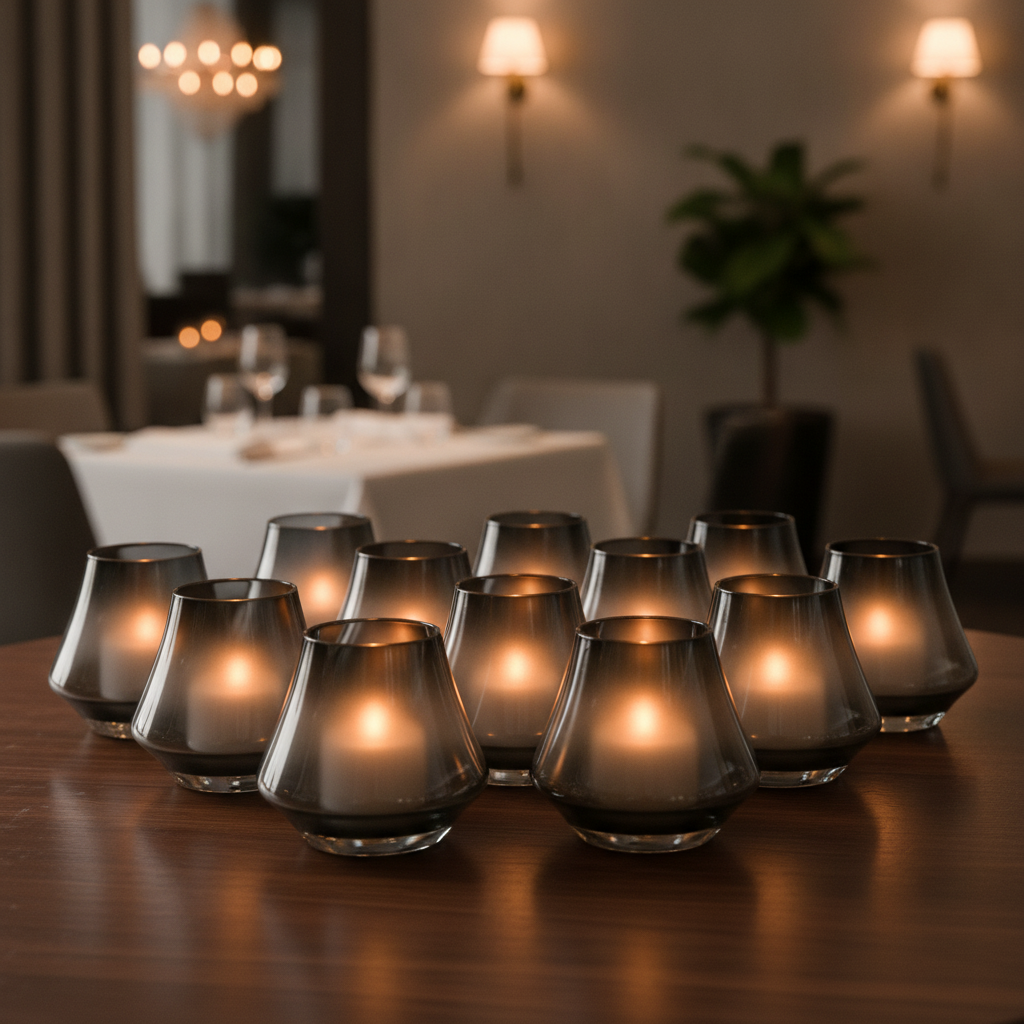 Glass Votives 89mm for Bars & Restaurants (Pack of 12)