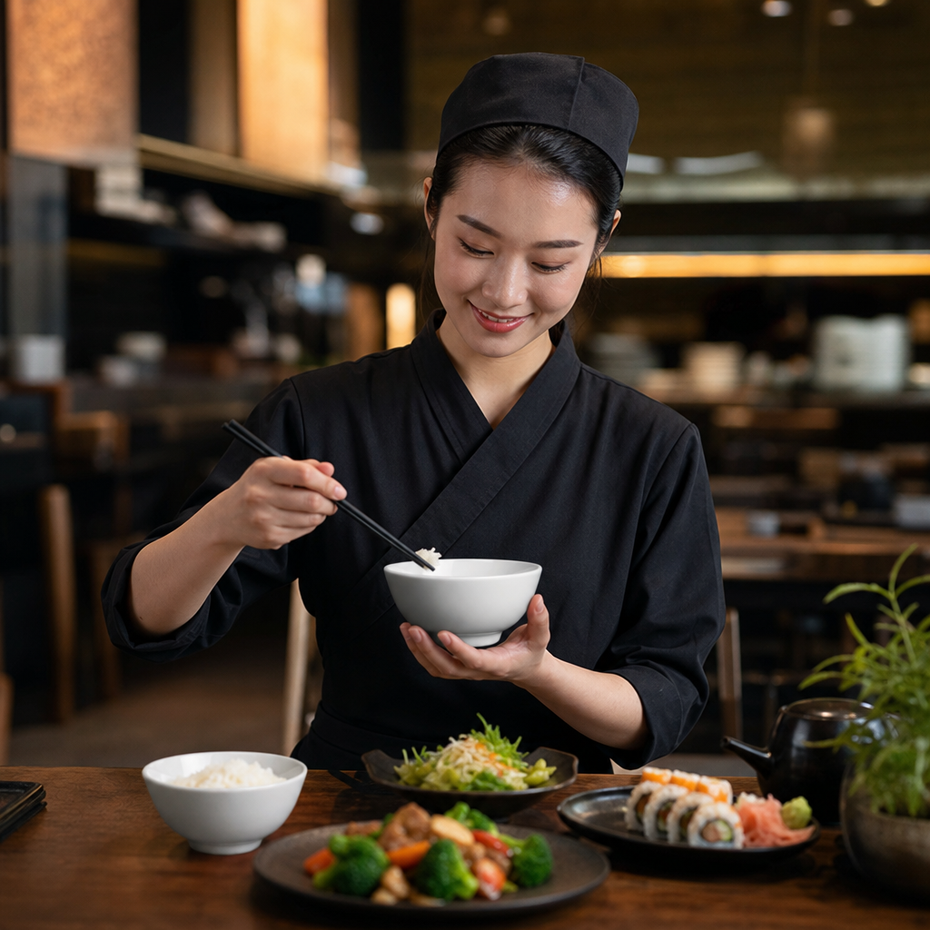 Rice Bowls 130mm Porcelain for Oriental Meals (Pack of 24)