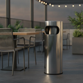 Stainless Steel Cigarette Bin 12L for Outdoor Use