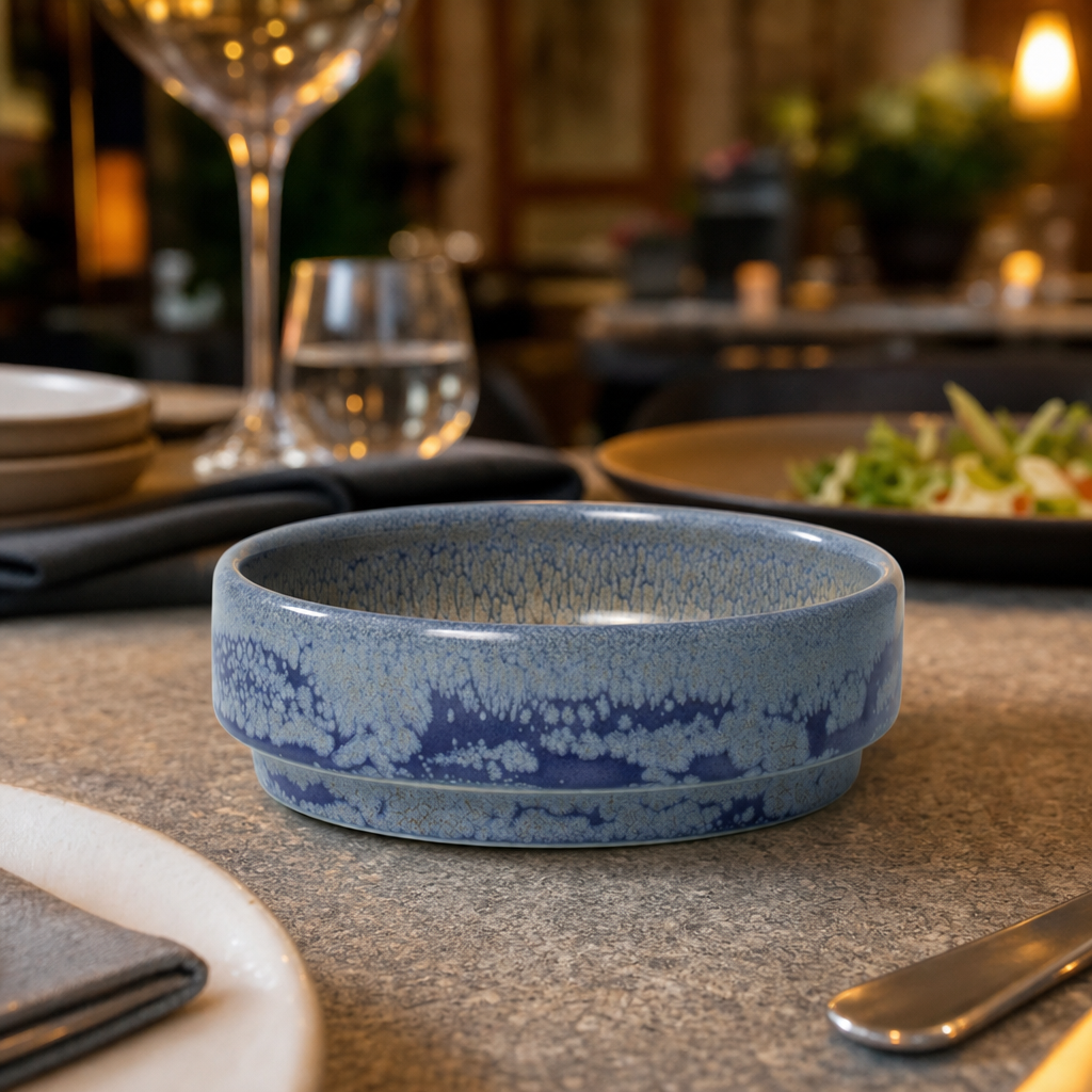 Round Stacking Trays 75mm Vitrified Ceramic for Versatile Dining (Pack of 12)