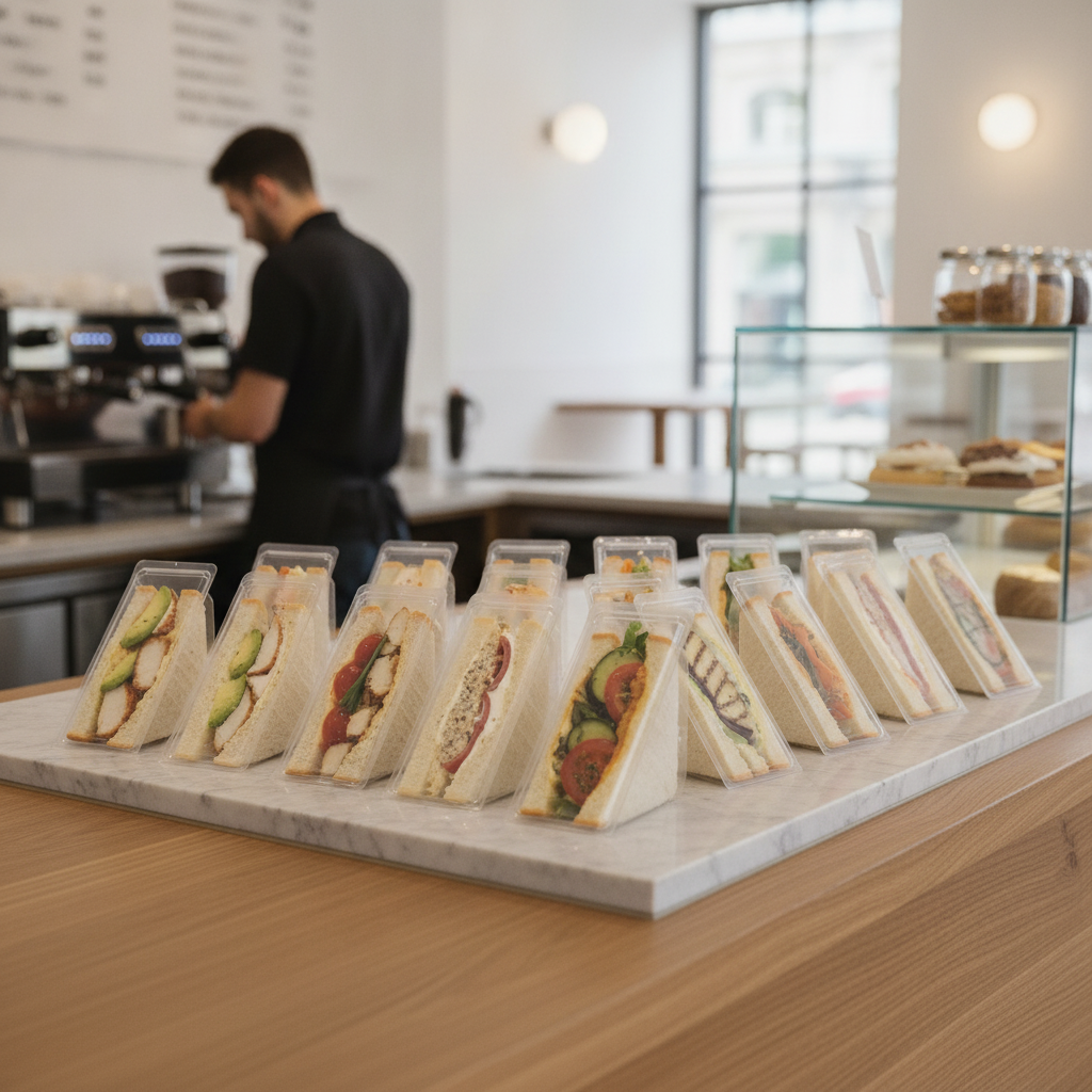 Recycled PET Deep Fill Sandwich Wedges for Cafés & Delis (Pack of 500)