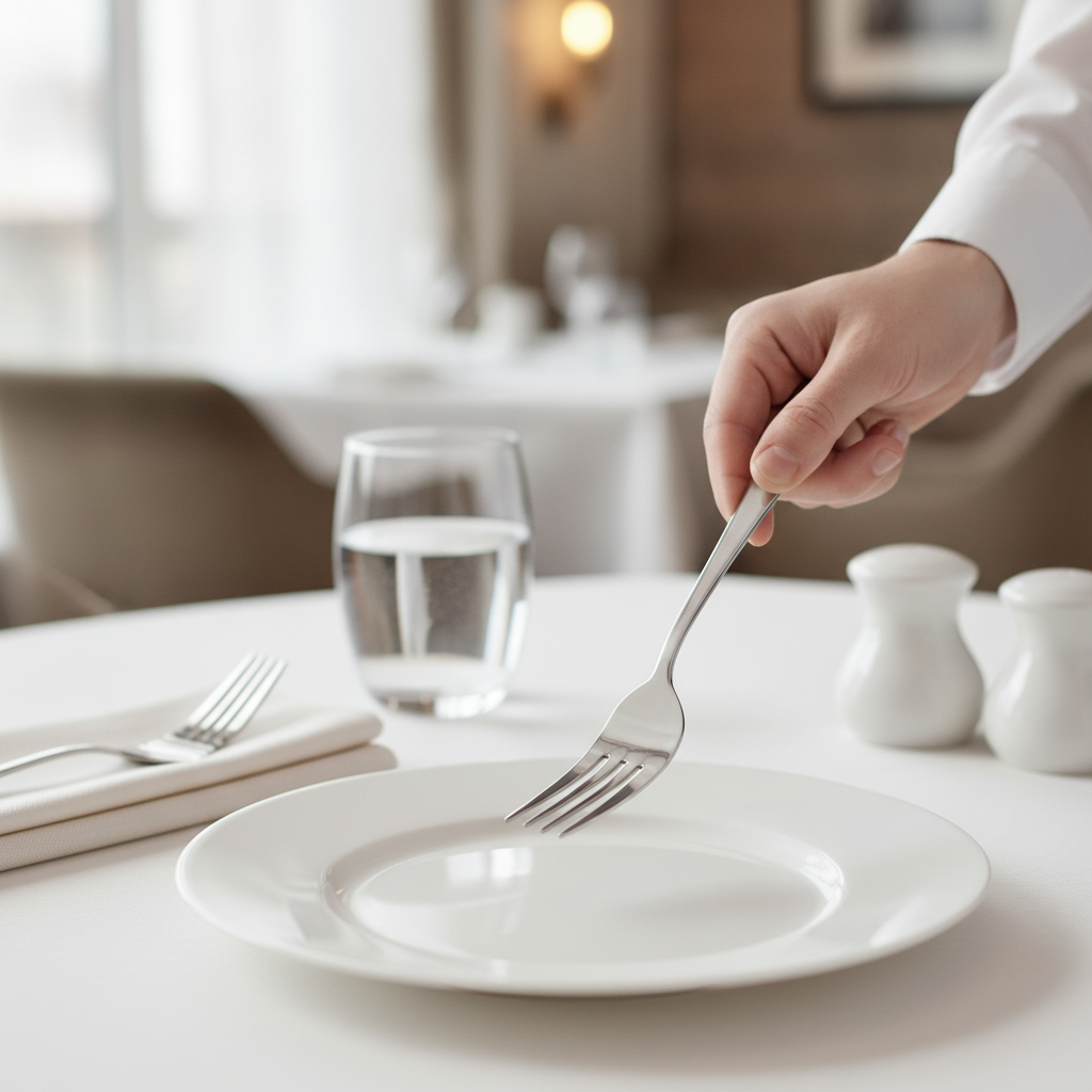 18/0 Stainless Steel Table Forks 201mm for Restaurants & Cafés (Pack of 12)