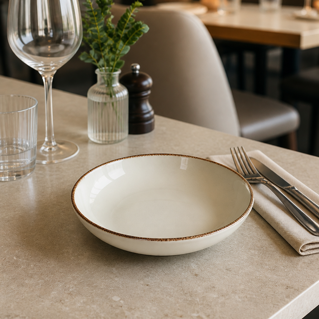 Brown Dapple Coupe Bowls 130mm for Modern Restaurants & Cafés - Pack of 24