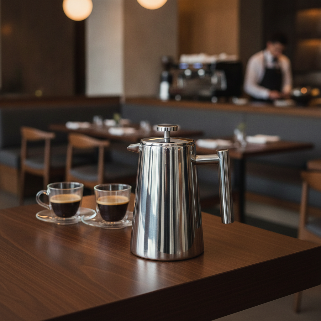 Stainless Steel Art Cafetiere 350ml for Contemporary Hotels