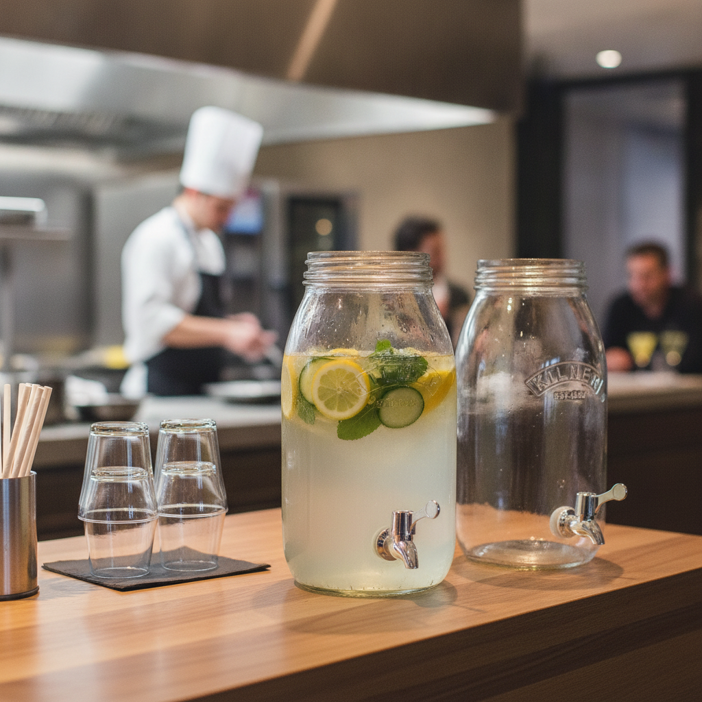 Sodalime Glass Drinks Dispenser 3L for Buffet & Bar Services