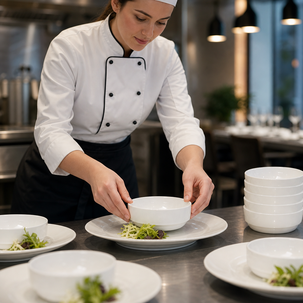 Stackable Bowls 120mm Bone China for Hotels & B&Bs (Pack of 12)
