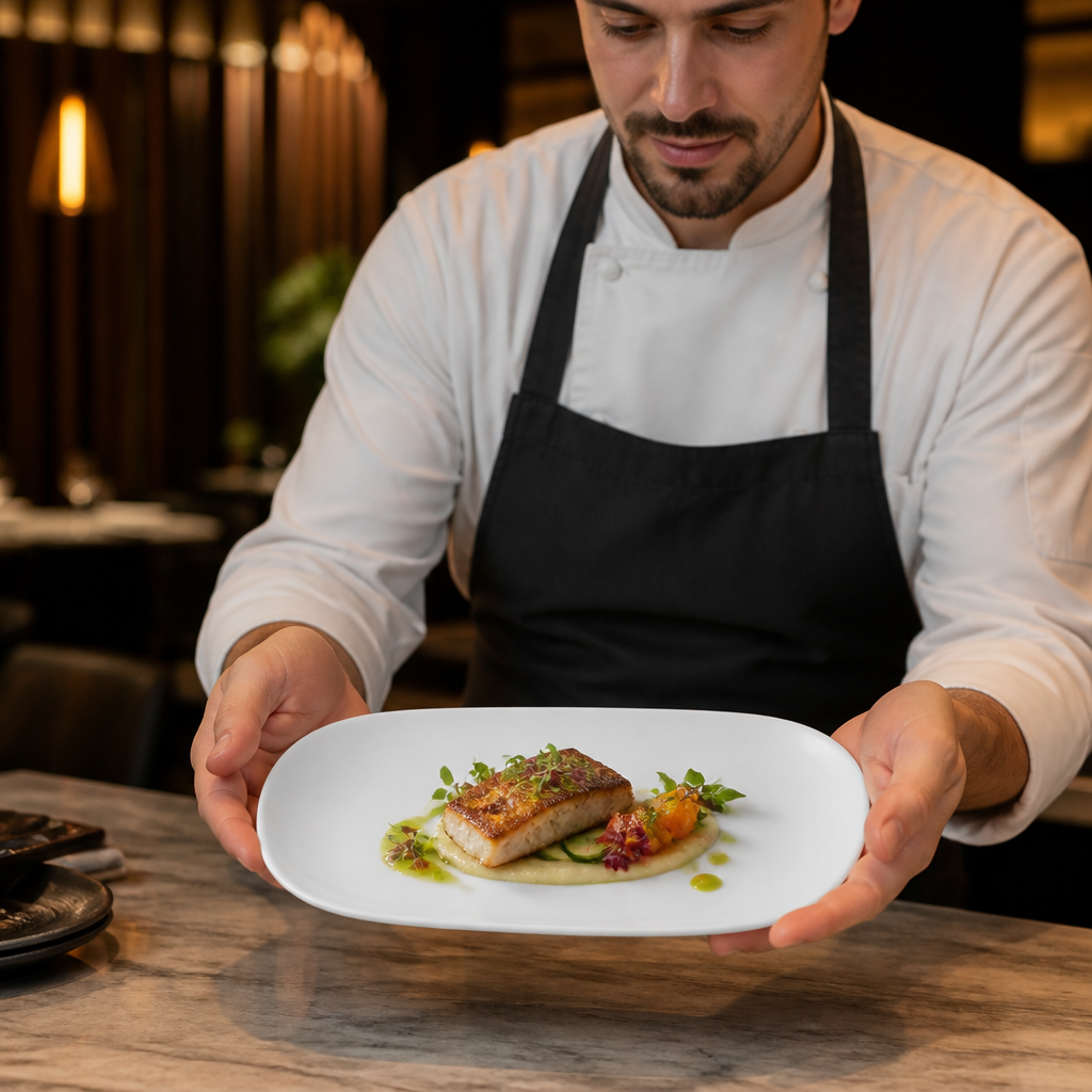 Platters 220x130mm White Ceramic for Elegant Presentations (Pack of 12)