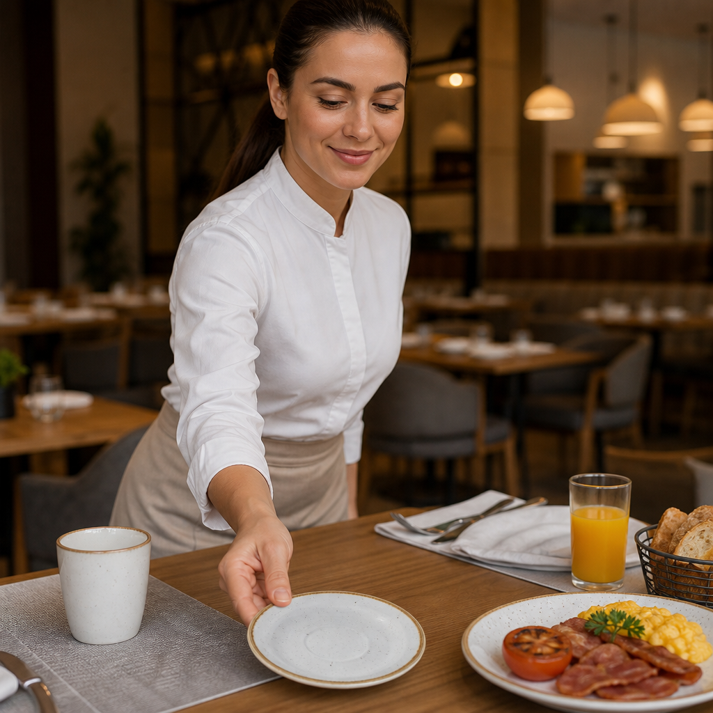Saucers 150mm Vitrified Ceramic for Hotel Breakfast Service (Pack of 12)