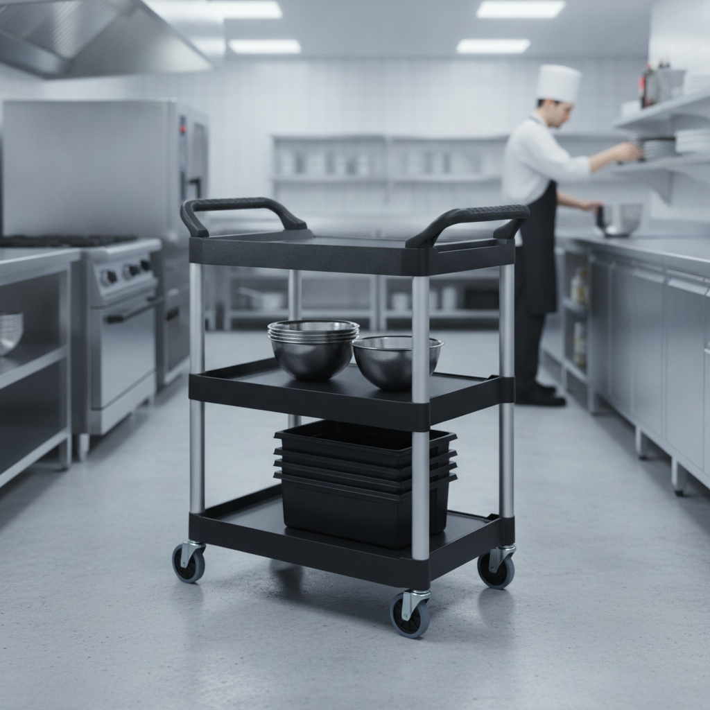 Polypropylene Utility Trolley for Light-Duty Service