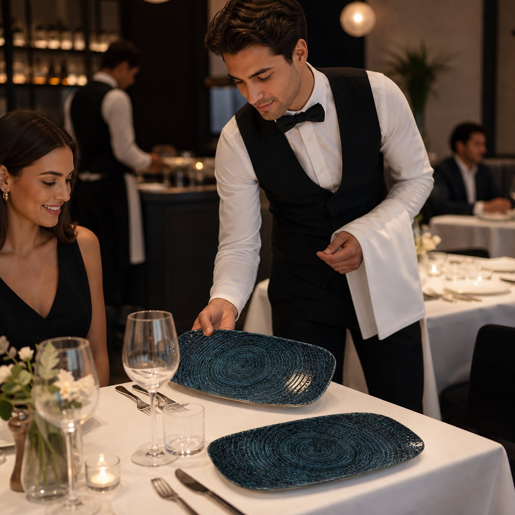 Oblong Plates 269mm Vitrified Ceramic for Dining Tables (Pack of 12)