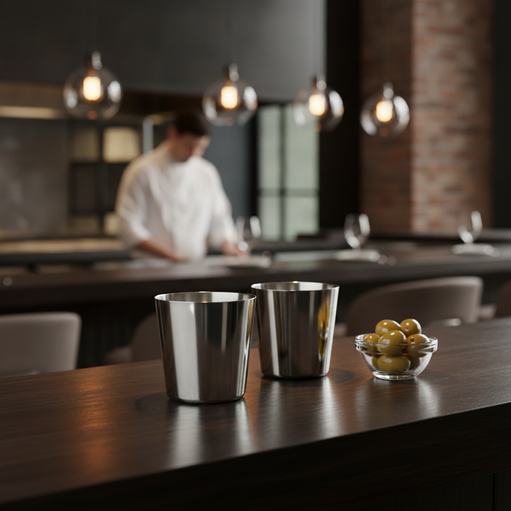 Stainless Steel Appetiser Polished Cup 72x87mm for Elegant Serving