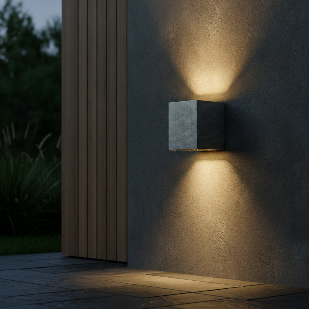 Steel Outdoor Wall Light with Dual Lighting Effect for Exterior Spaces