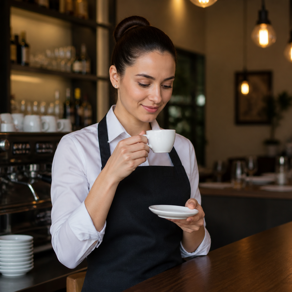 Vitrified Porcelain Espresso Cups 90ml for Cafés & Restaurants (Pack of 12)