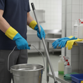 Neoprene and Natural Latex Heavy-Duty Janitorial Gloves for Commercial Use