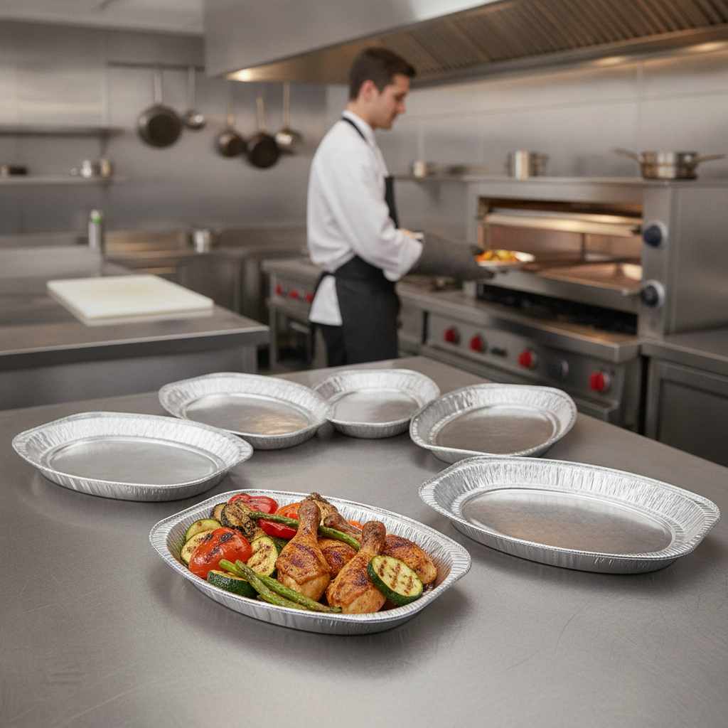 Aluminium Foil Serving Trays 14-22in for Buffets & Catering (Pack of 10)