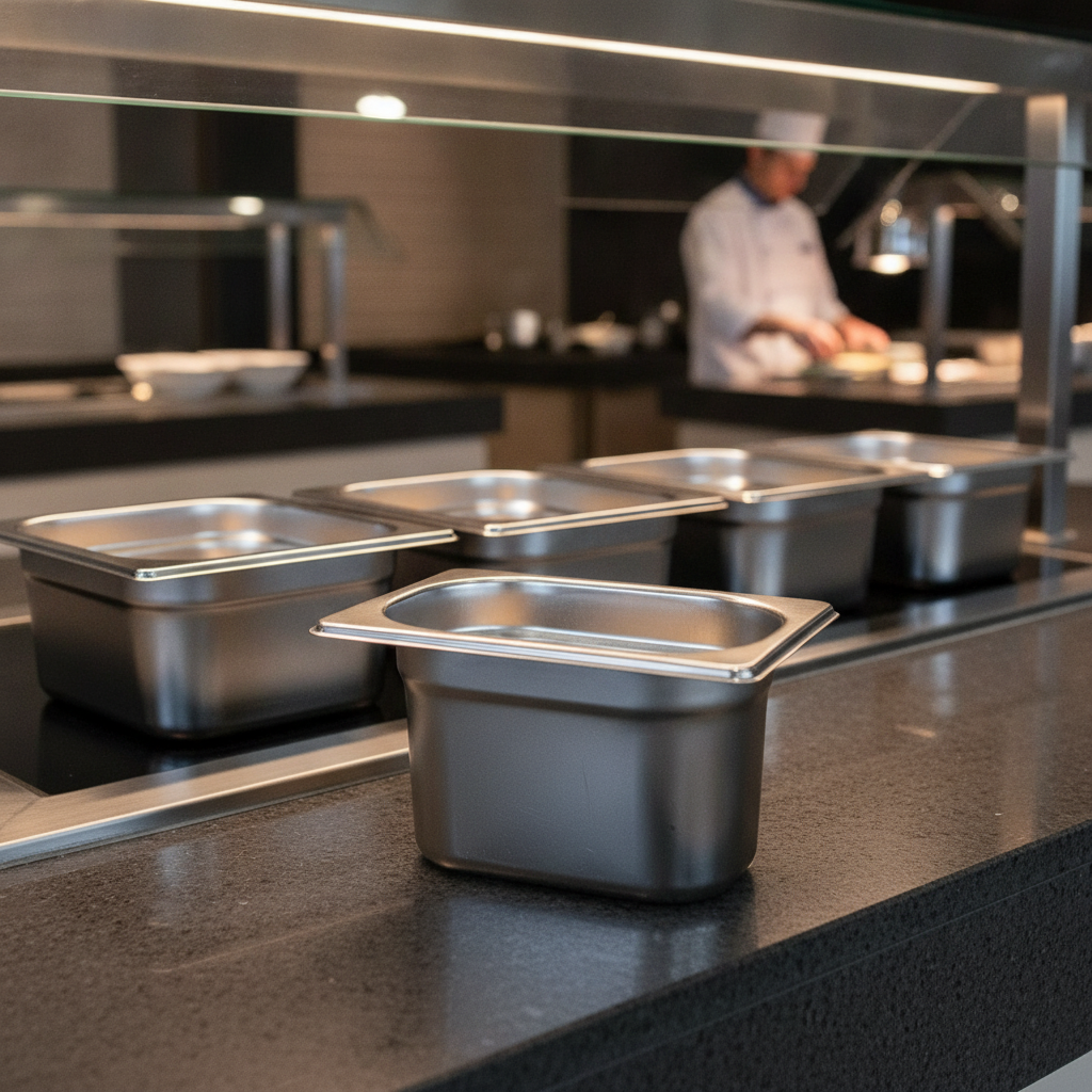 Stainless Steel Gastronorm Tray 600ml for Buffet Stations