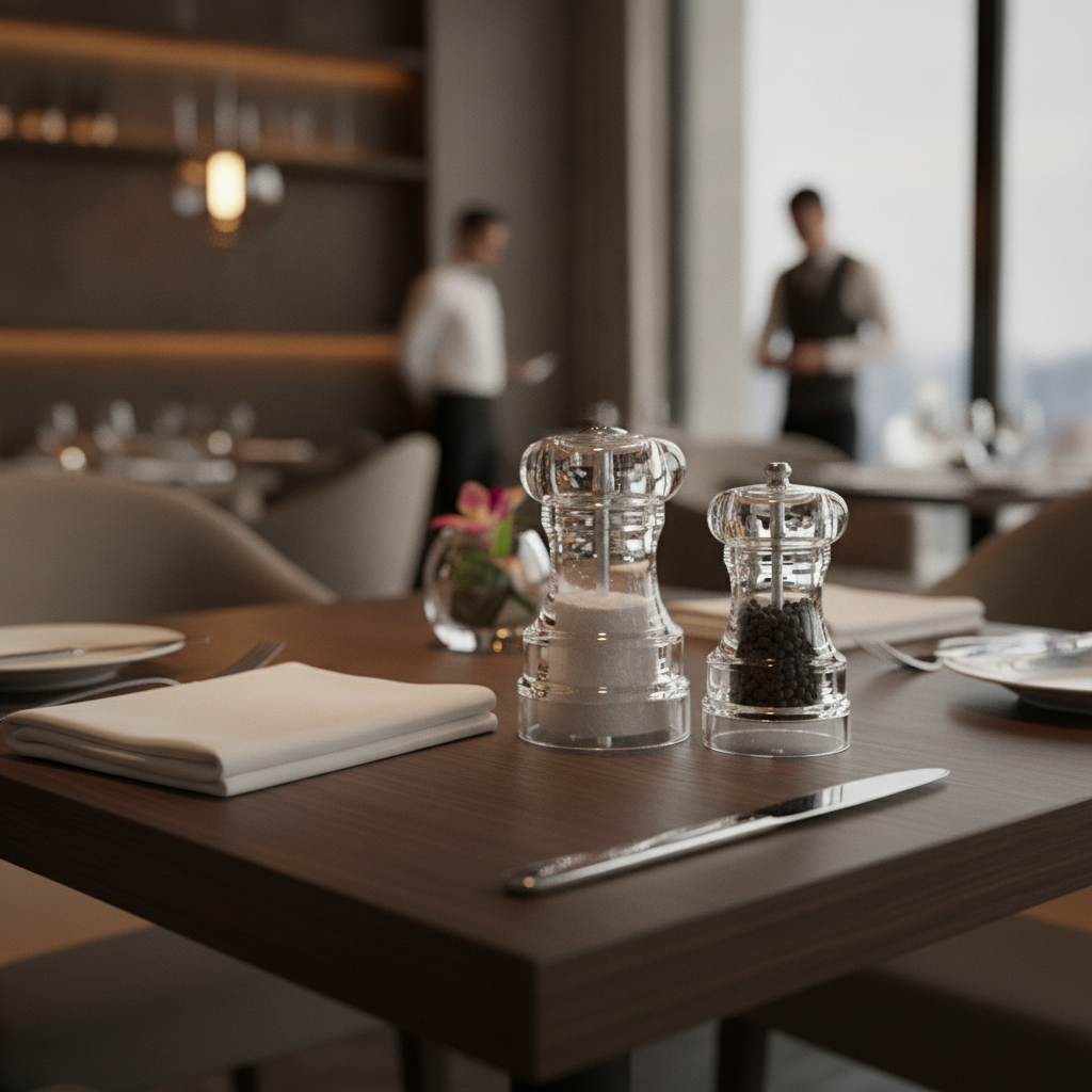 Acrylic Salt Shaker 90mm for Modern Table Settings