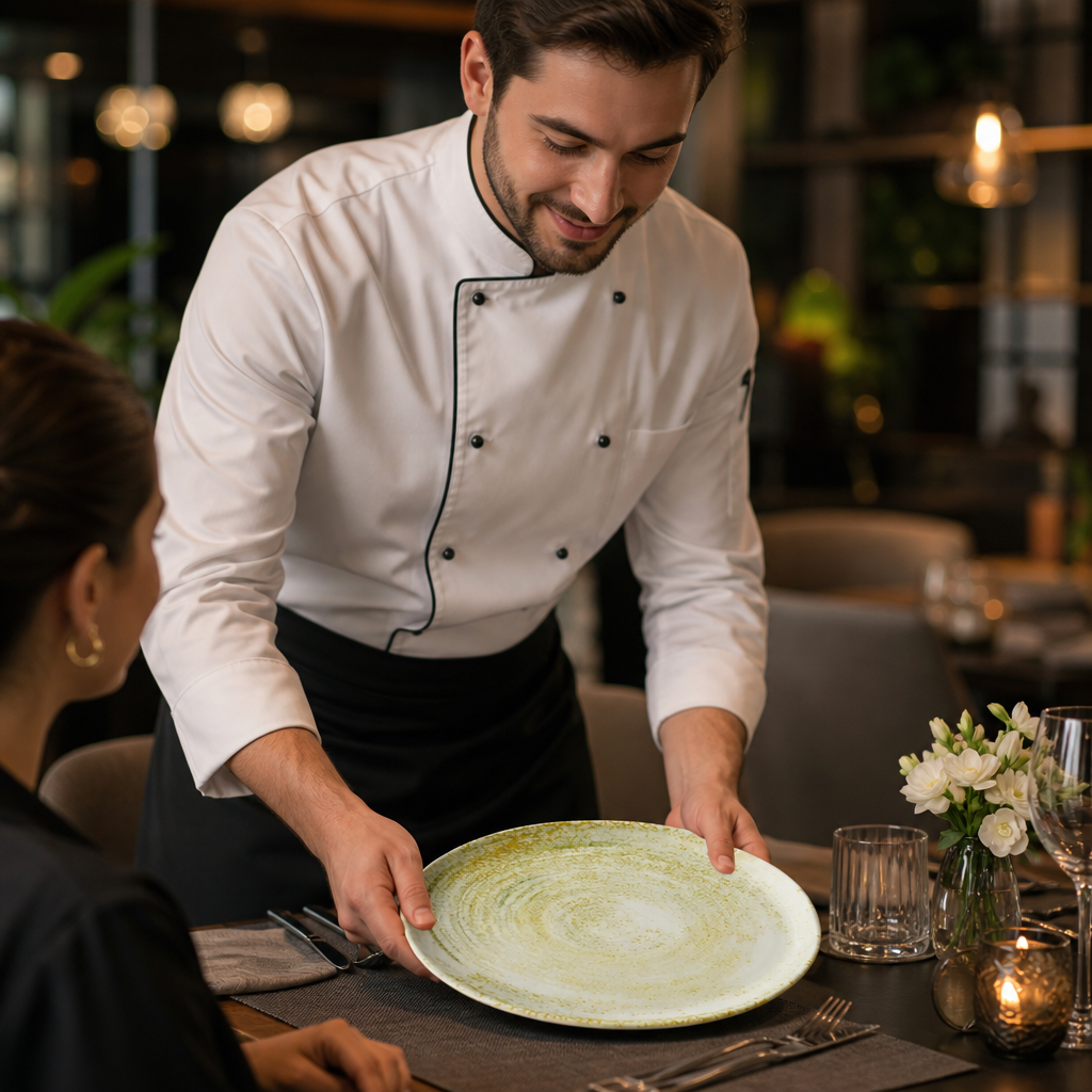 Plates 220mm Sand Vitrified Ceramic for Dining (Pack of 6)