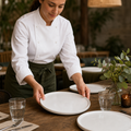 Recycled Clay Coupe Plates 230mm Stoneware for Sustainable Dining (Pack of 6)