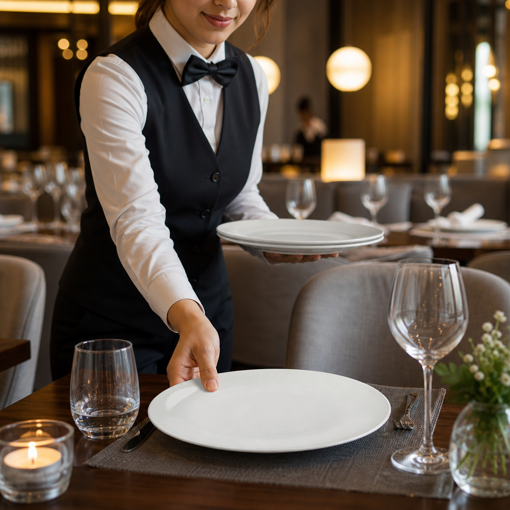 Coupe Plates 290mm Bone China for Restaurant Dining (Pack of 6)
