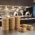 Paperboard Round Food Containers 750ml for Takeaway Meals (Pack of 300)