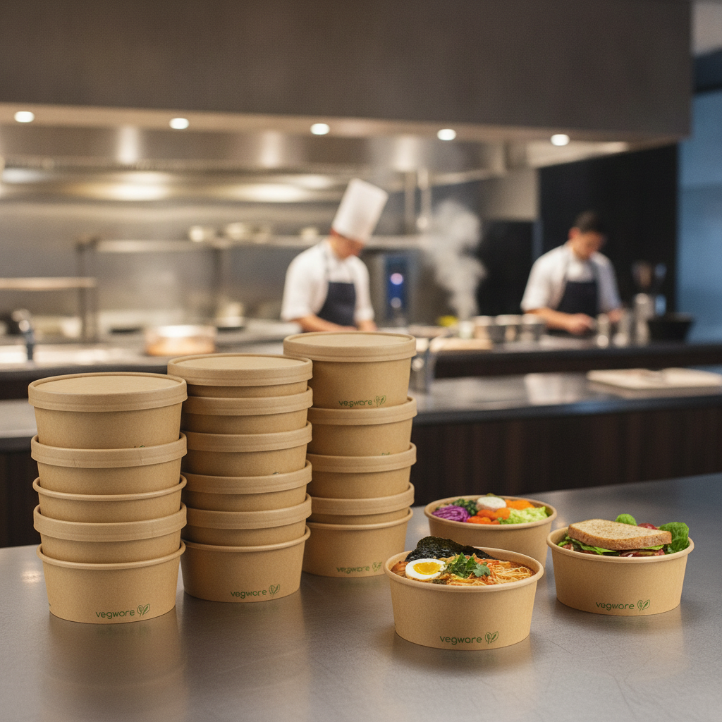 Paperboard Round Food Containers 750ml for Takeaway Meals (Pack of 300)
