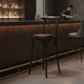 Rubber Wood Bar Chair with Padded Seat 1180mm for Stylish Seating