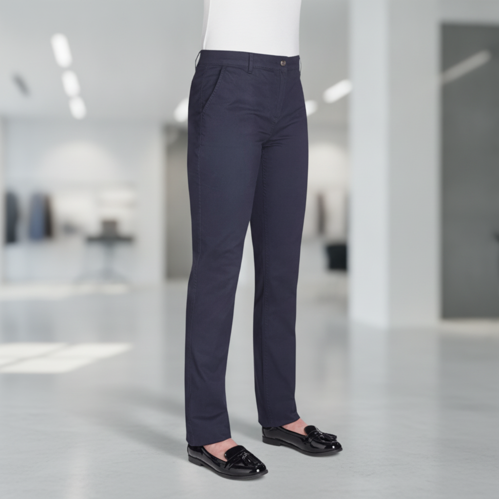 Cotton Blend Navy Slim Leg Chinos Size 18 for Everyday Wear