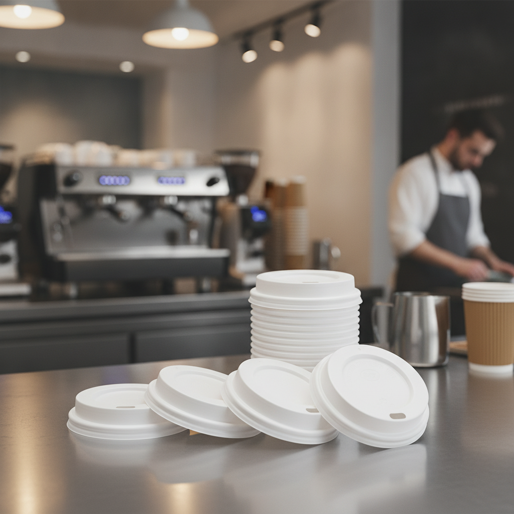 Polystyrene Coffee Cup Lids 225ml for Takeaway Drinks (Pack of 50)