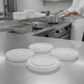 CPLA Hot Food Pot Lids 350ml for Food-to-Go Service (Pack of 500)